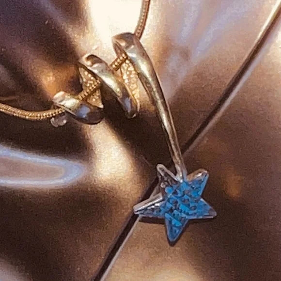 10K W/Y Gold Shooting Star Slide Pendant - Picture 7 of 16